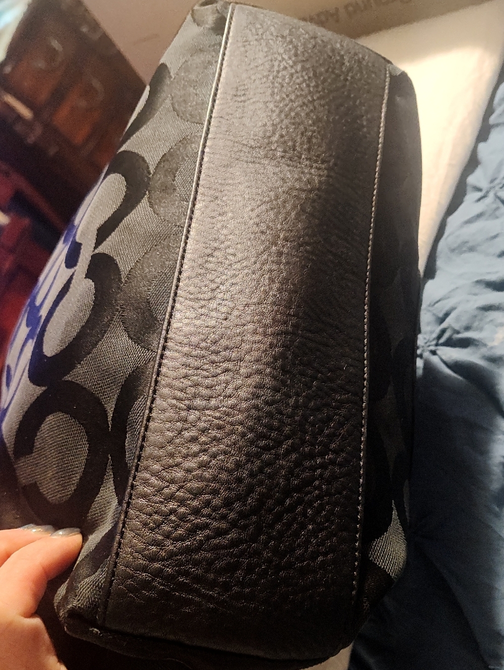 Coach Laura Signature Canvas & Leather Tote with Embossed Patch Retail $499 - Picture 6 of 11